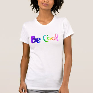 Bli coolans vattenfärgsbokstäver i teckning t shirt