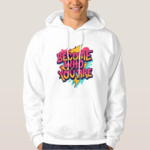 Bli den du är Citat Hoodie