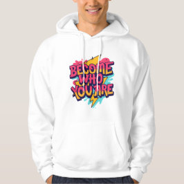 Bli den du är Citat Hoodie