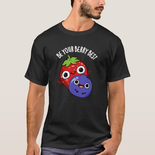 Bli din bäste-funne Fruit Pun-Mörk BG T Shirt (Framsida)