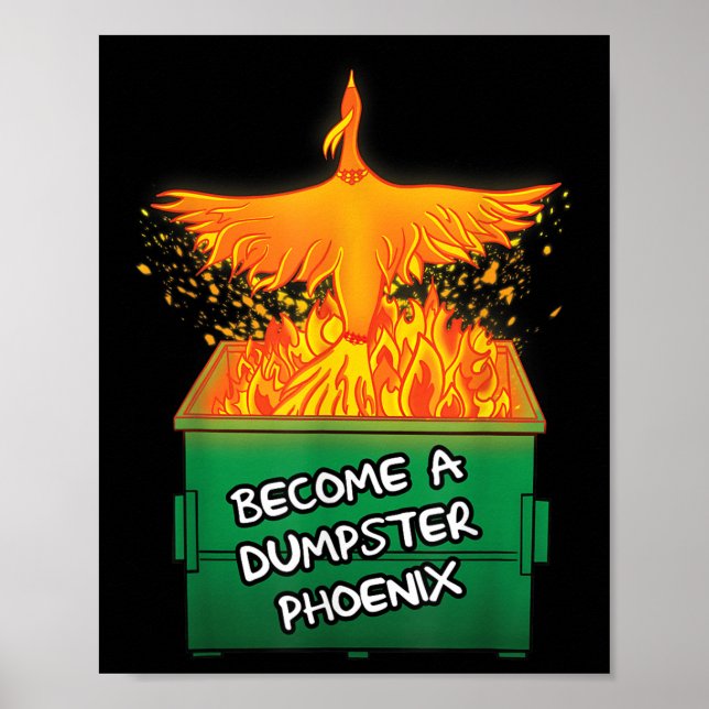 Bli en Dumpster PSöt Ss Cute Ssnix Funny Mental Poster (Framsidan)