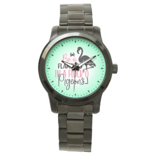 Bli en Flamingo i en Flock av svin-27308 Armbandsur