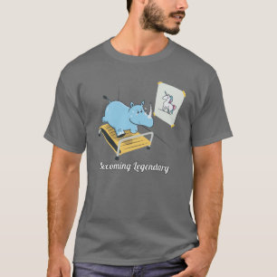 Bli en legendär, en fin rhino-enhörnscena t shirt