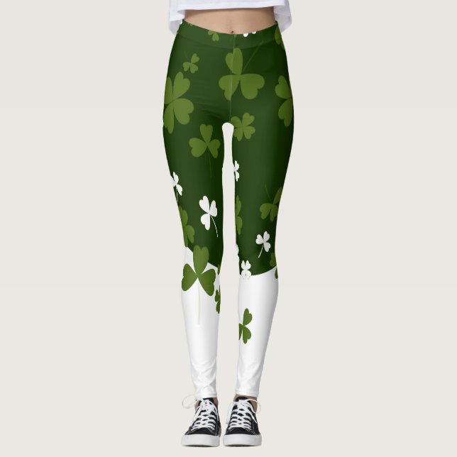 Bli en Leprechaun för en daglig benbildning Leggings (Framsida)