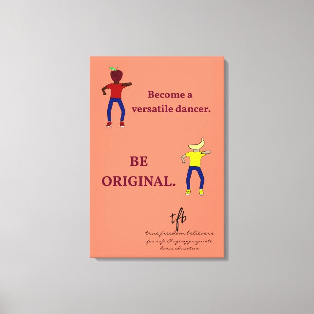 Bli en mångsidig dansare Salmon Canvastryck (Framsida)