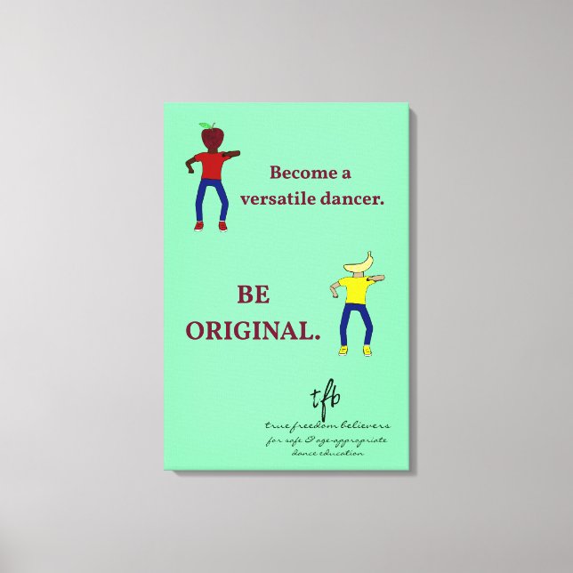 Bli en mångsidig Grönt för dansarljus Canvastryck (Framsida)