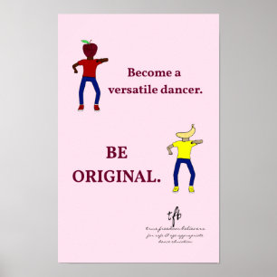 Bli en mångsidig Rosa för dansare Ballet Poster