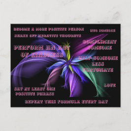 Bli en mer positiv person vykort