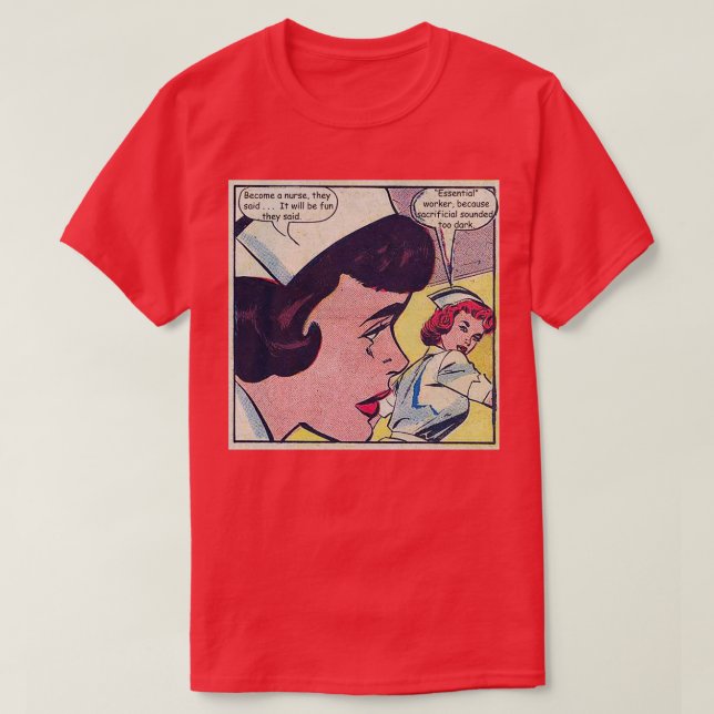 Bli en sjuksköterska med roligten Nurse Humor Work T Shirt (Design framsida)