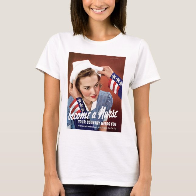 Bli en sjuksköterska t-shirt (Framsida)