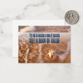 "Bli en värdefull man" inspirationsoffert Anteckningskort