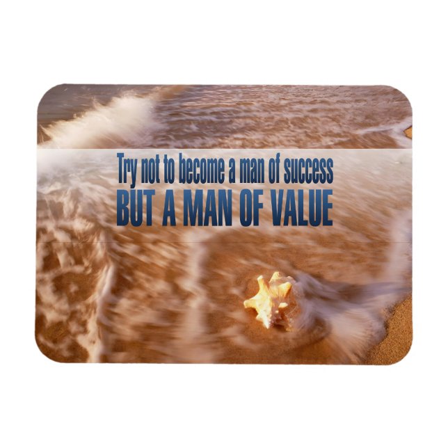 "Bli en värdefull man" - inspirationsoffertFlexi Magnet (Horisontell)