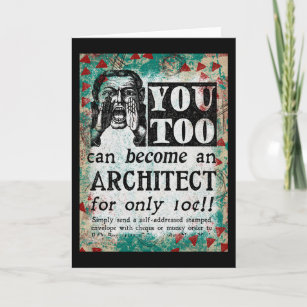 Bli ett arkitektoniskt gratulationskort - en fanta kort
