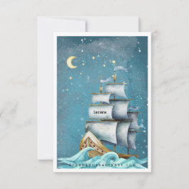 Bli ett serene-kort tack kort