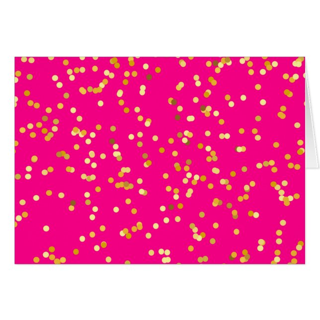 Bli ett vitt kort för rosa vid lycklig gult (Framsidan Horizontal)