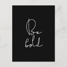 Bli fet vitt teckensnitt vykort