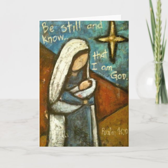 Bli fortfarande julkort helgkort (Framsida)