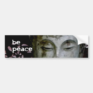"Bli fred" Serene Buddha (svartvitt) Bildekal