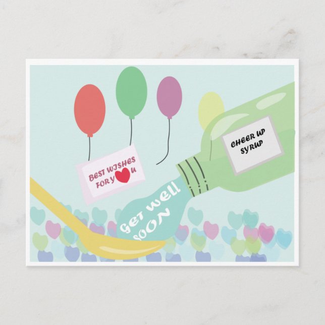 Bli frisk snart Sirap Julkort Vykort (Framsida)