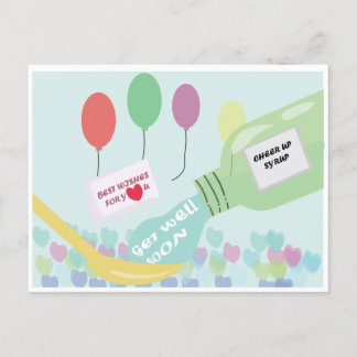 Bli frisk snart sirap postkort vykort