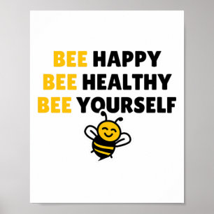 Bli frisk, Var Glad, Var Du Själv - Yoga Bin Poster
