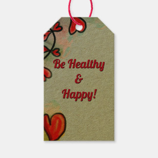 Bli friska och Lycklig Himlar Gift Märkre Presentetikett