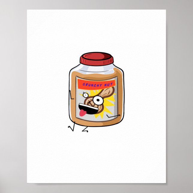Bli galen, jordnötssmör tema poster (Framsidan)