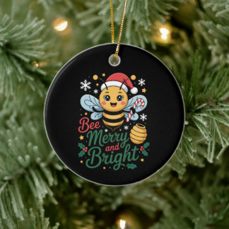 Bli Glad Och Ljus Jul Honung Tomte Hatt Julgransprydnad Keramik