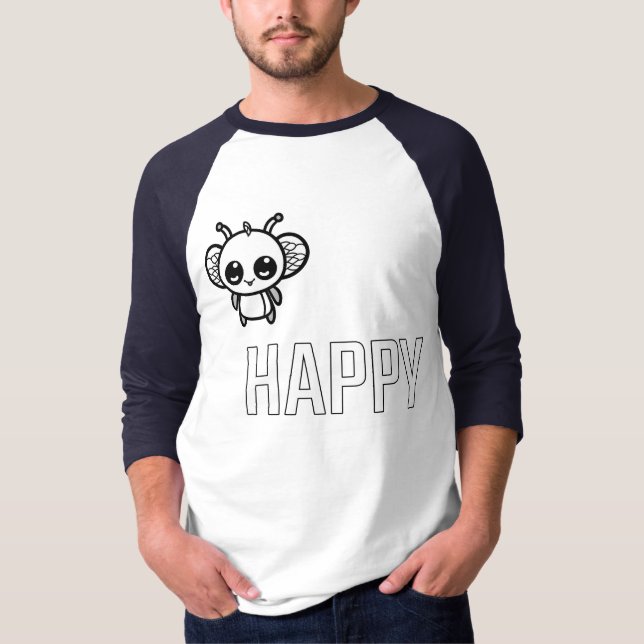 Bli Glad :) T Shirt (Framsida)