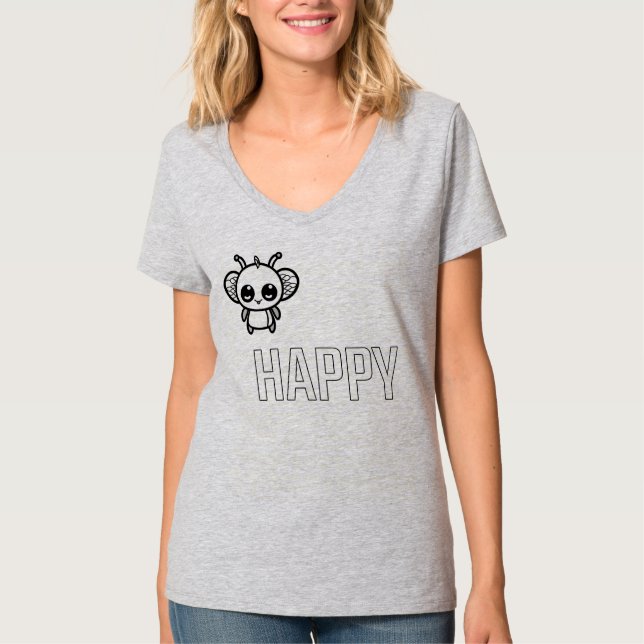 Bli Glad :) T Shirt (Framsida)