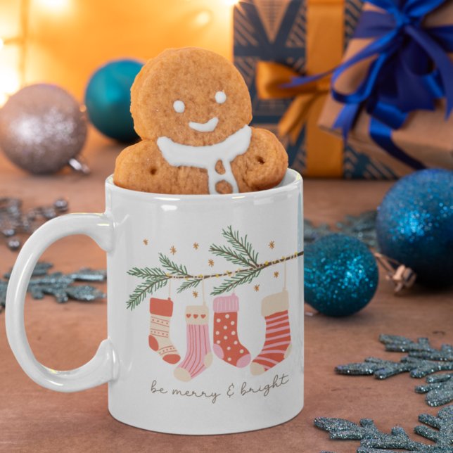 Bli god och lätt röd och vit jul-Helgdag Kaffemugg (Skapare uppladdad)
