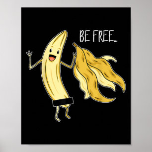 Bli gratis Banana Graphic Fruit Älskare Freedom H Poster