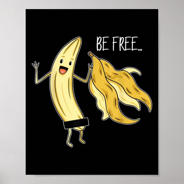 Bli gratis Banana Graphic Fruit Älskare Freedom H Poster (Framsidan)