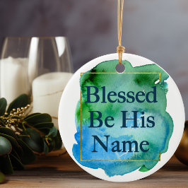 Bli hans Namn bibel Verse Chic jul Julgransprydnad Keramik