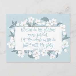 Bli hans Namn Psalm Christian Verse Söt Vykort