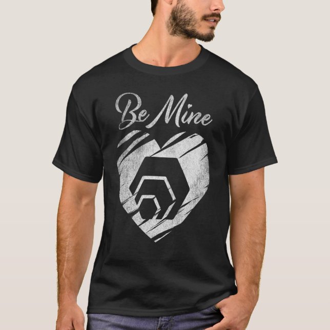 Bli Hex Coin Valentine Crypto Token Cryptocurr T Shirt (Framsida)