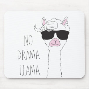 Bli ingen Drama Llama Art Tecknad Art Musmatta