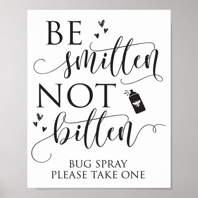 Bli inte biten Bröllop-dekortecken för Kryp Spray Poster (Framsidan)