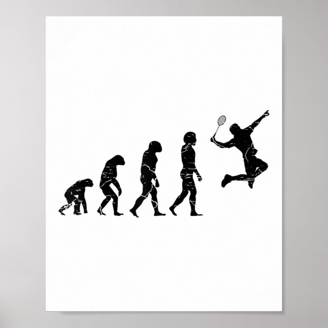 Bli inte ett Net Picker Badminton Player Shuttle R Poster (Framsidan)