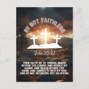 Bli inte felfri John 20:27 Bible Verse Vykort