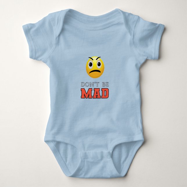 BLI INTE MAD Funny Emoji Ansikte T Shirt (Framsida)