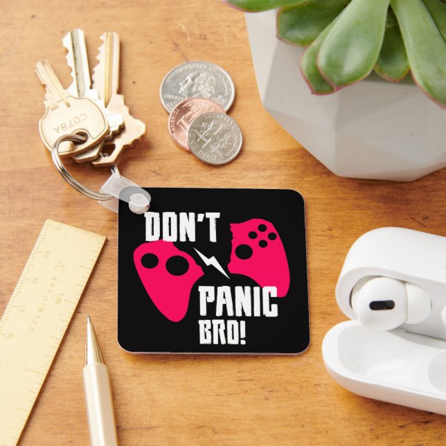 Bli inte panikslagare nyckelring (Skrivbord)