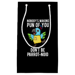 Bli inte Parrot-noid-nuny Bird Parrot Pun Mörk BG