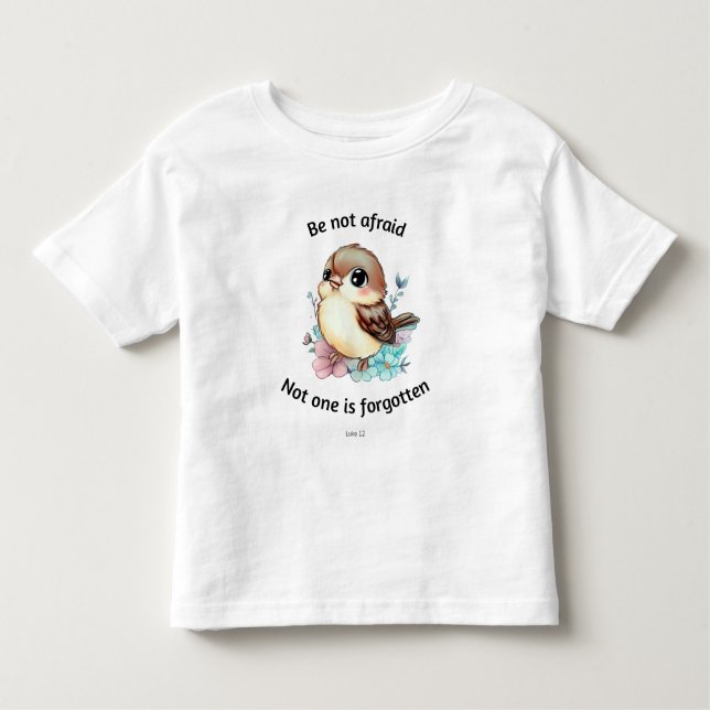 Bli inte rädd för Sparrow Bible Småbarn T-shirt (Framsida)