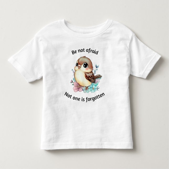 Bli inte rädd för Sparrow Bible Småbarn T-shirt (Framsida)