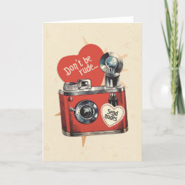 BLI INTE RUDE - Oskadligt kort för Valentines day
