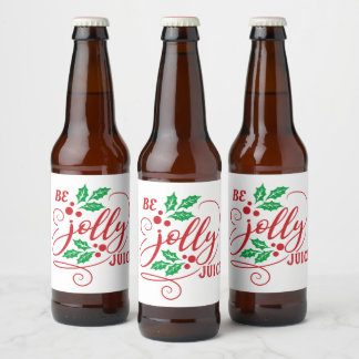 Bli Jolly Juice JulCheer Beer Flaska Ölflaska Etikett