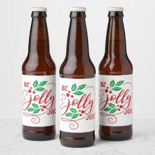 Bli Jolly Juice Julturen öl i Flaska Ölflaska Etikett