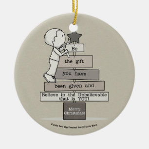 Bli Julgran (Tan) Julgransprydnad Keramik