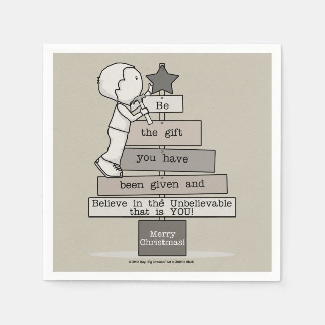 Bli Julgran (Tan) Pappersservett (Framsidan)